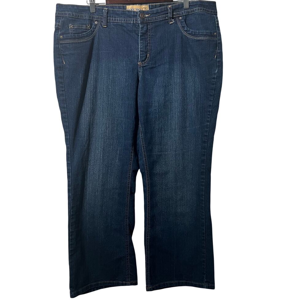 JMS Just My Size Jeans Women's Plus Size 22W Blue High Rise Boot Leg Denim - Picture 1 of 9